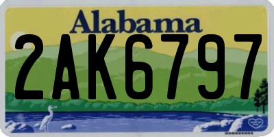 AL license plate 2AK6797