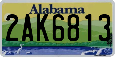 AL license plate 2AK6813