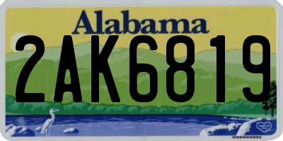 AL license plate 2AK6819
