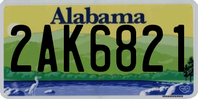 AL license plate 2AK6821