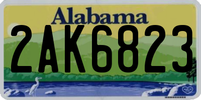 AL license plate 2AK6823