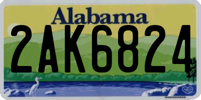 AL license plate 2AK6824