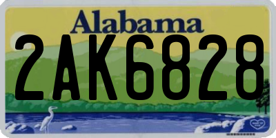 AL license plate 2AK6828