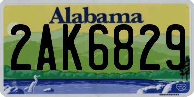AL license plate 2AK6829