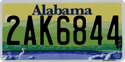 AL license plate 2AK6844