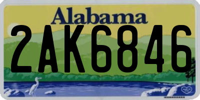AL license plate 2AK6846