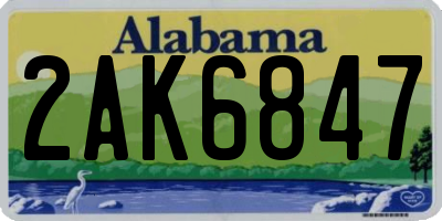 AL license plate 2AK6847