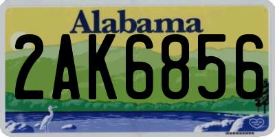 AL license plate 2AK6856