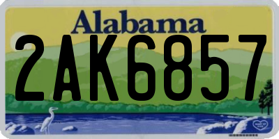 AL license plate 2AK6857