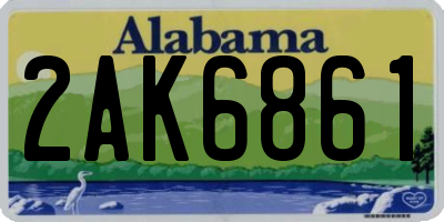 AL license plate 2AK6861