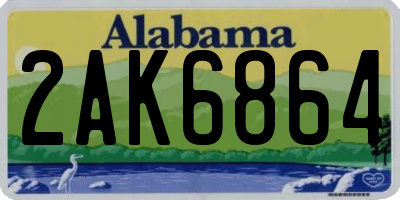 AL license plate 2AK6864
