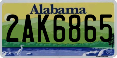 AL license plate 2AK6865