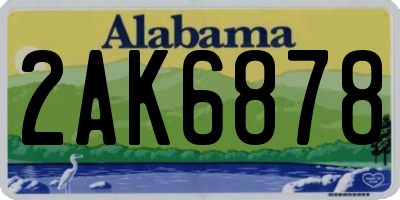 AL license plate 2AK6878