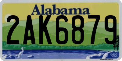 AL license plate 2AK6879