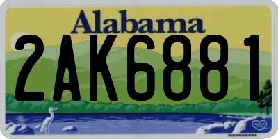AL license plate 2AK6881