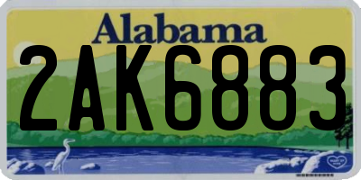 AL license plate 2AK6883