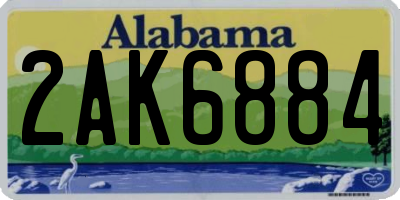 AL license plate 2AK6884
