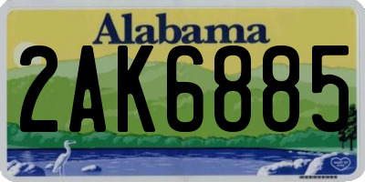 AL license plate 2AK6885
