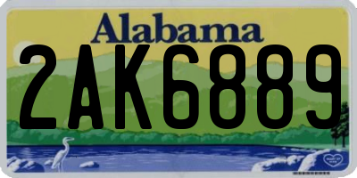 AL license plate 2AK6889