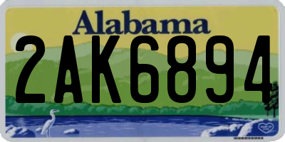 AL license plate 2AK6894