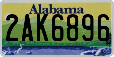 AL license plate 2AK6896