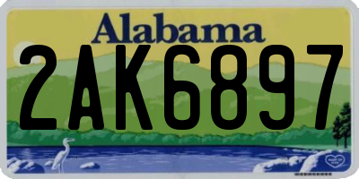 AL license plate 2AK6897