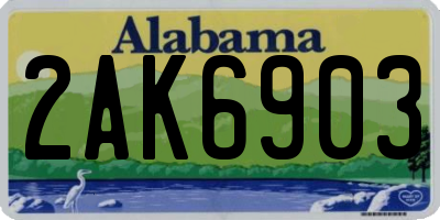 AL license plate 2AK6903