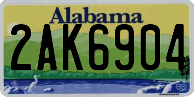 AL license plate 2AK6904
