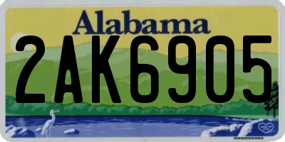 AL license plate 2AK6905