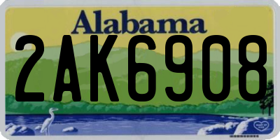 AL license plate 2AK6908
