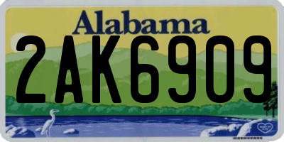 AL license plate 2AK6909