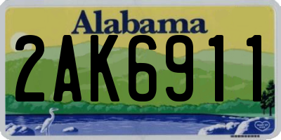 AL license plate 2AK6911