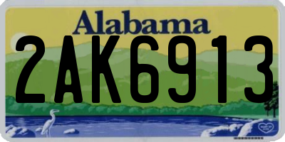 AL license plate 2AK6913