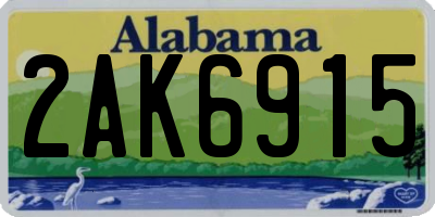 AL license plate 2AK6915