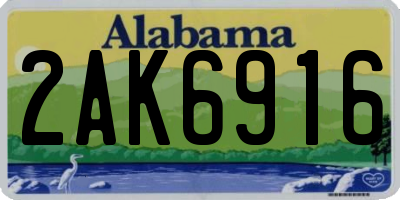 AL license plate 2AK6916