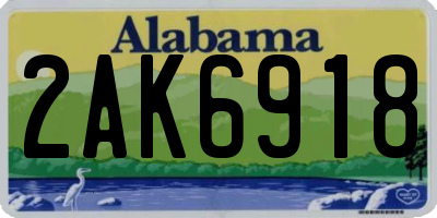 AL license plate 2AK6918