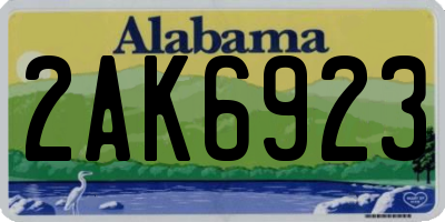 AL license plate 2AK6923