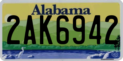 AL license plate 2AK6942