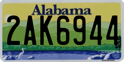 AL license plate 2AK6944
