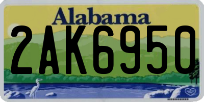 AL license plate 2AK6950