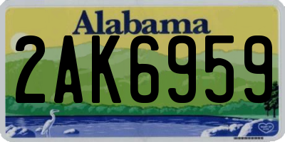 AL license plate 2AK6959
