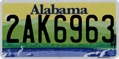 AL license plate 2AK6963
