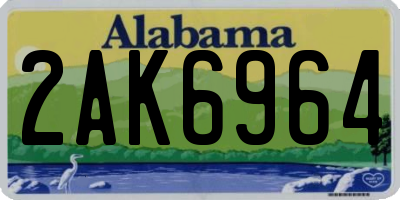AL license plate 2AK6964