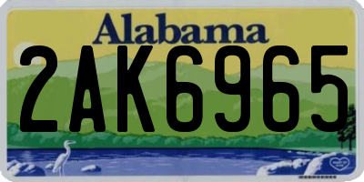 AL license plate 2AK6965