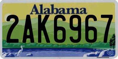 AL license plate 2AK6967