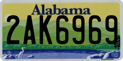 AL license plate 2AK6969