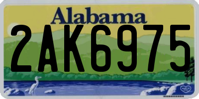 AL license plate 2AK6975