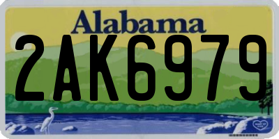 AL license plate 2AK6979