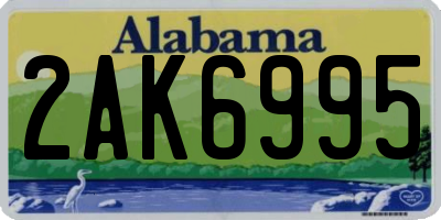 AL license plate 2AK6995