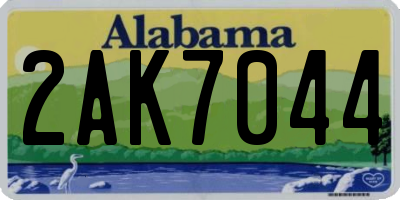 AL license plate 2AK7044